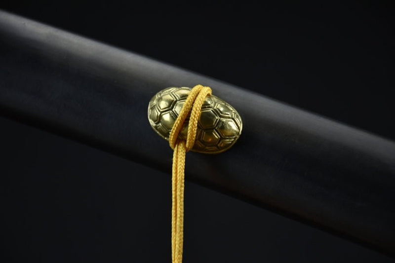 Katana Crystallites Damascus Folded Steel Brass Saya 晶炎 For Sale | KatanaSwordArt Japanese Katana