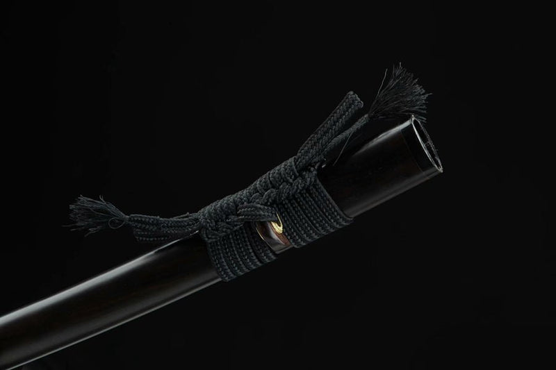 Katana Tanshe Damascus Folded Hammer Pattern Ebony Saya 檀蛇 For Sale | KatanaSwordArt Japanese Katana